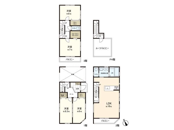さいたま市南区大字太田窪 3号棟 間取図(平面図)