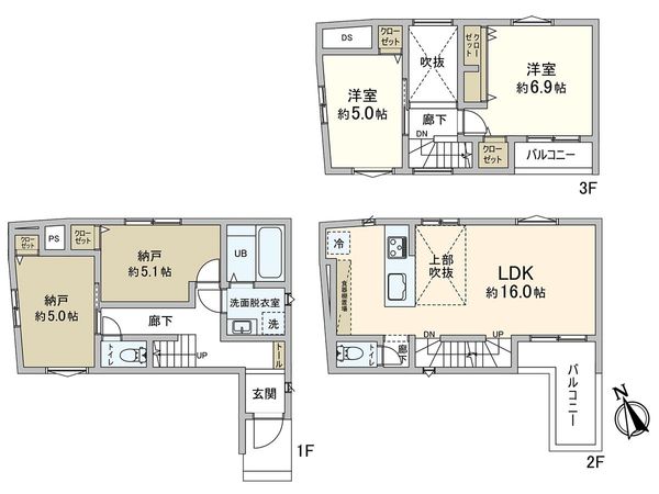 さいたま市浦和区領家7丁目 間取図(平面図)