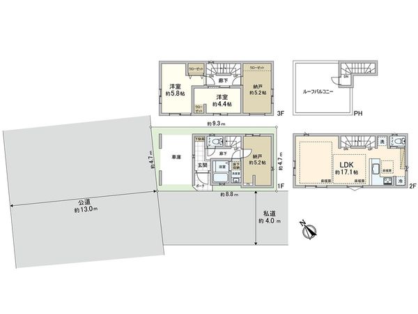 さいたま市浦和区北浦和1丁目 間取図(平面図)