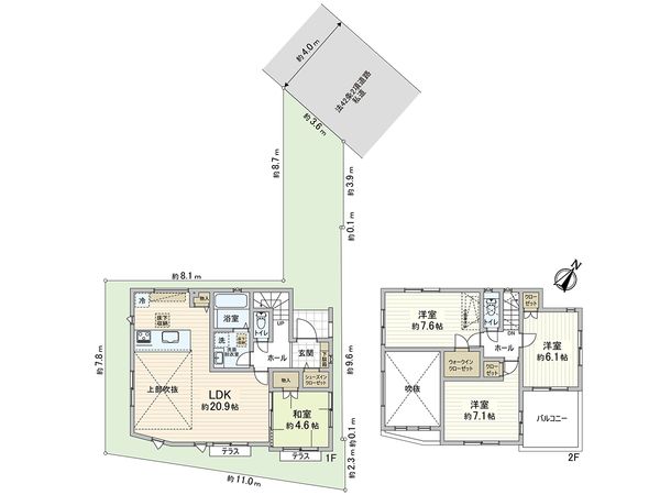 さいたま市浦和区上木崎7丁目 2号棟 間取図(平面図)