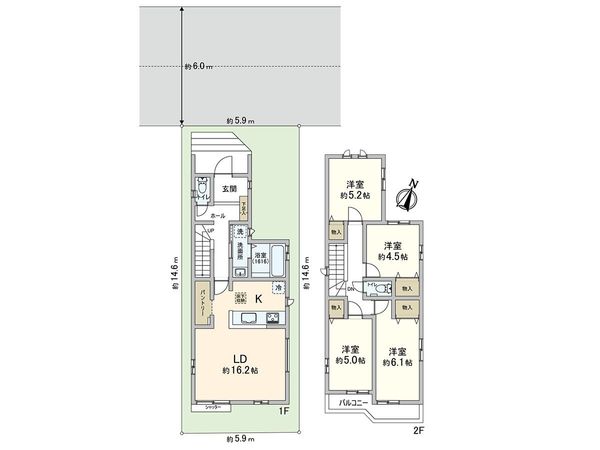 さいたま市南区大字大谷口A号棟 間取図(平面図)