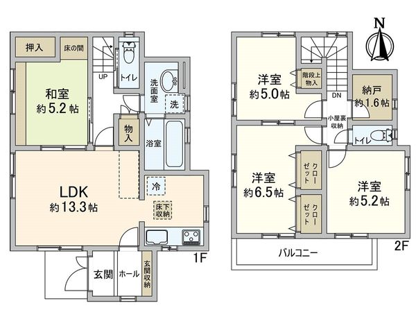さいたま市浦和区木崎5丁目 間取図(平面図) さいたま市浦和区木崎5丁目 間取図(平面図)