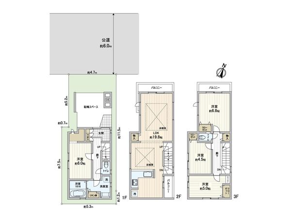 さいたま市緑区東浦和3丁目 間取図(平面図) さいたま市緑区東浦和3丁目 間取図(平面図)