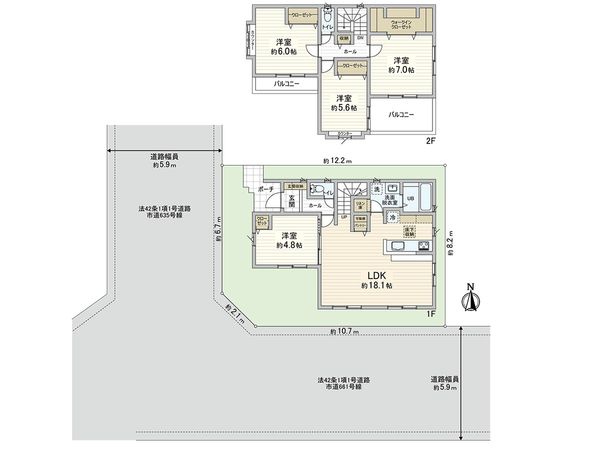 さいたま市中央区大戸2丁目 間取図(平面図)
