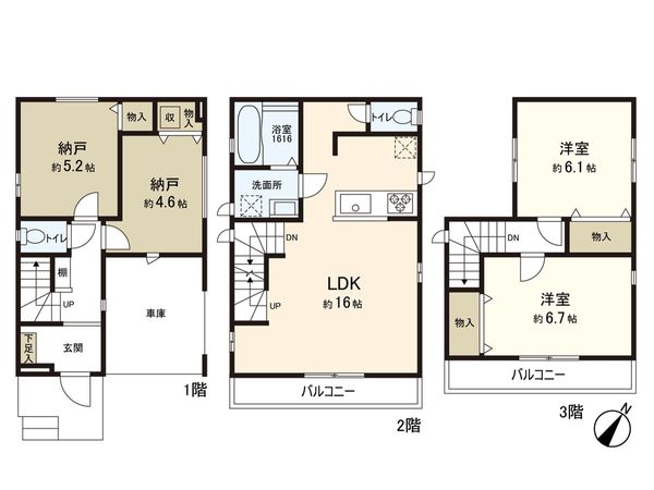 さいたま市緑区東浦和7丁目 間取図(平面図) さいたま市緑区東浦和7丁目 間取図(平面図)