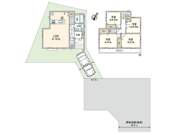 さいたま市緑区宮本2丁目 A号棟 間取図(平面図) さいたま市緑区宮本2丁目 A号棟 間取図(平面図)