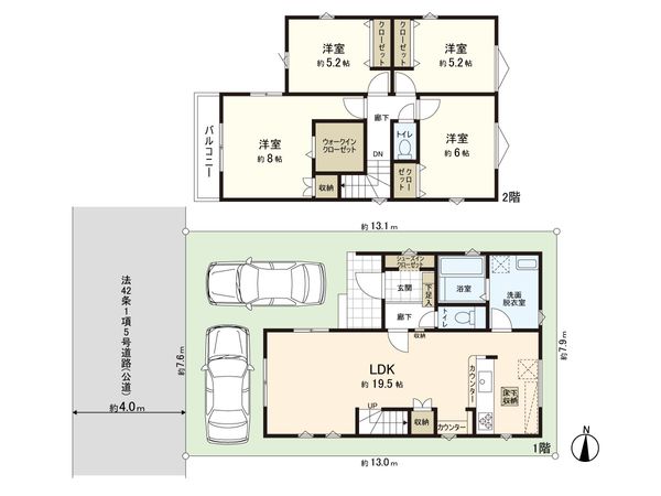 さいたま市浦和区木崎5丁目 間取図(平面図) さいたま市浦和区木崎5丁目 間取図(平面図)