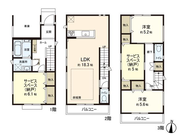 さいたま市浦和区領家7丁目 D号棟 間取図(平面図)