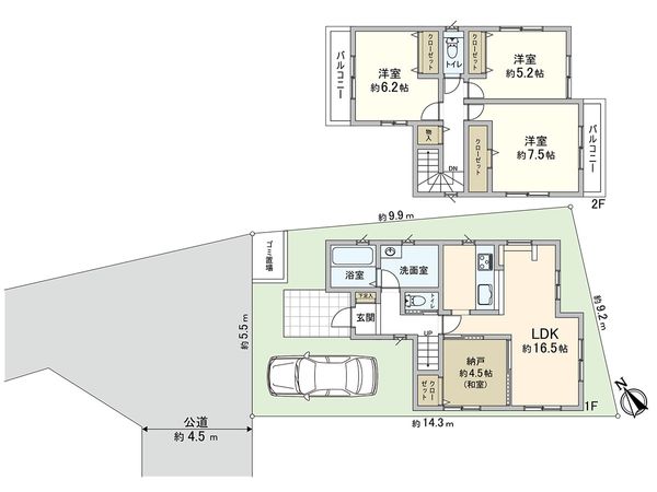 さいたま市緑区道祖土3丁目 間取図(平面図) さいたま市緑区道祖土3丁目 間取図(平面図)