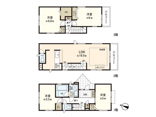 さいたま市緑区東浦和3丁目 間取図(平面図)