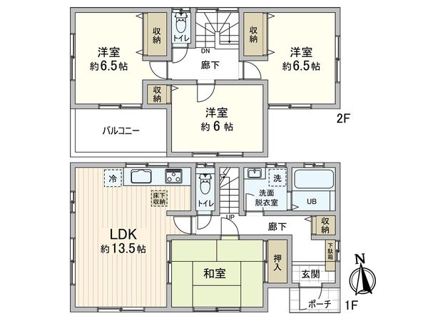 戸田市美女木北3丁目 間取図(平面図) 戸田市美女木北3丁目 間取図(平面図)