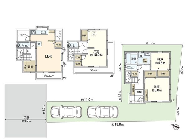 川口市朝日1丁目 間取図(平面図)