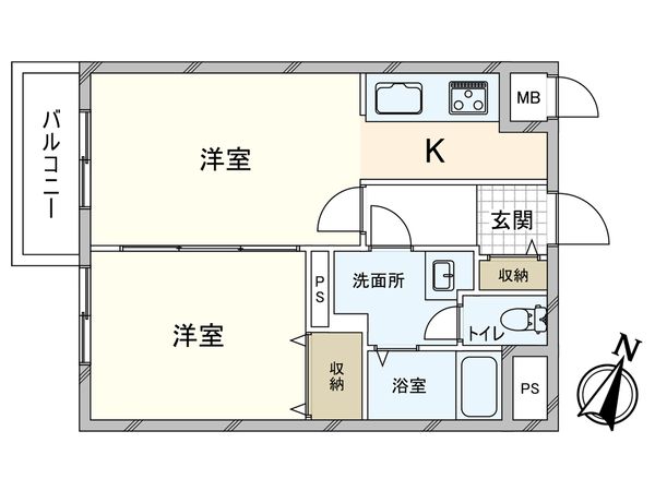 ウィンベルデュエット北浦和第六 間取図(平面図) ウィンベルデュエット北浦和第六 間取図(平面図)