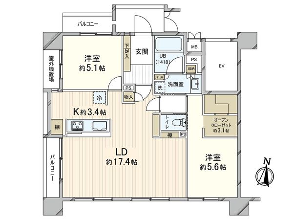 エコヴィレッジ浦和岸町 間取図(平面図) 間取図(平面図)
