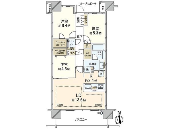 プラウド浦和仲町マークス 間取図(平面図) プラウド浦和仲町マークス 間取図(平面図)