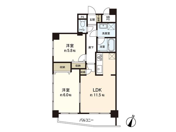 ファミリエール浦和常盤 間取図(平面図)