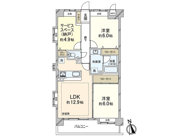 ライオンズマンション浦和根岸 間取図(平面図) 間取図(平面図)