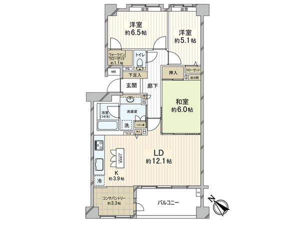 デュオヒルズ浦和 間取図(平面図) デュオヒルズ浦和 間取図(平面図)