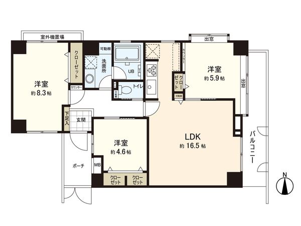 コート浦和常盤 間取図(平面図) 間取図(平面図)