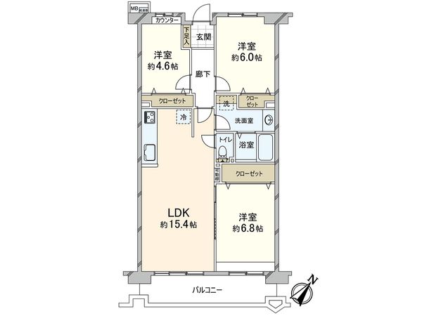 サンライフ東浦和 間取図(平面図) サンライフ東浦和 間取図(平面図)
