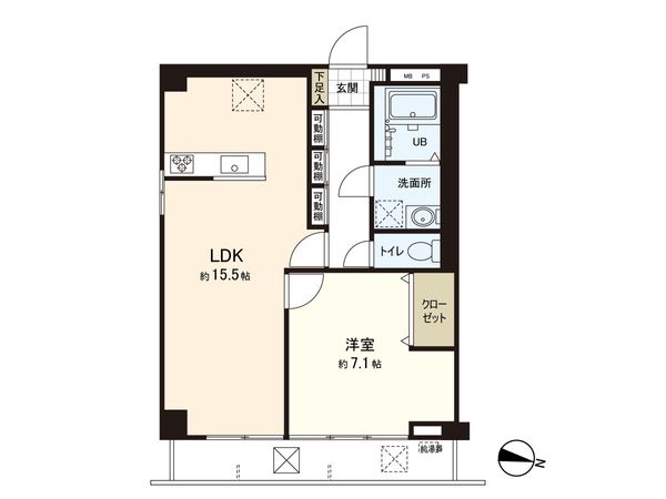 レイニオン岸町 間取図(平面図) 間取図(平面図)