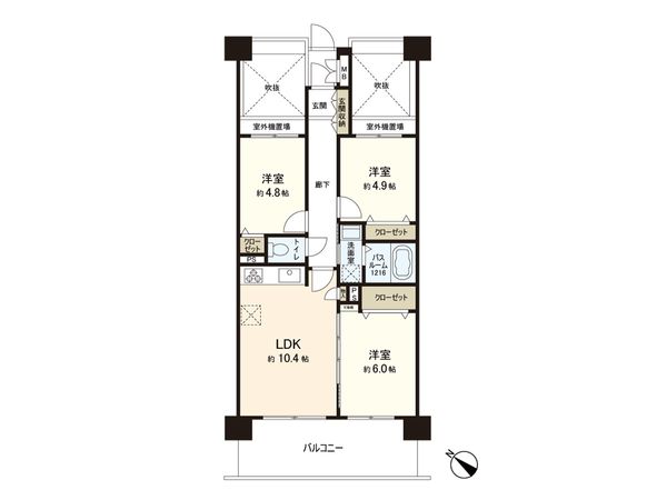 ライオンズヒルズ東浦和 間取図(平面図) ライオンズヒルズ東浦和 間取図(平面図)