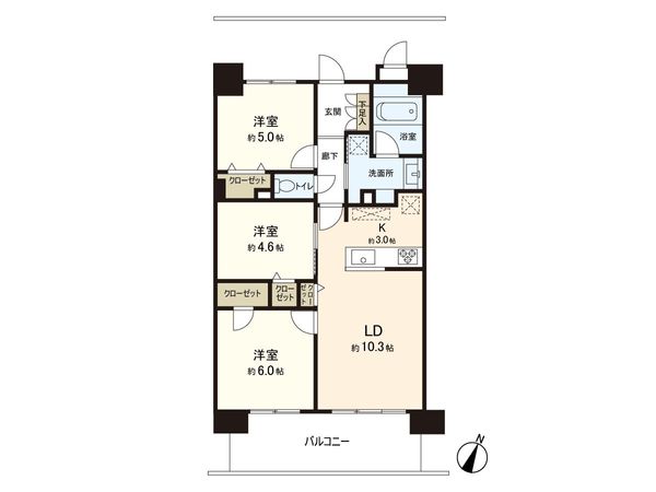 グリーンミユキ太田窪 間取図(平面図) 間取図(平面図)