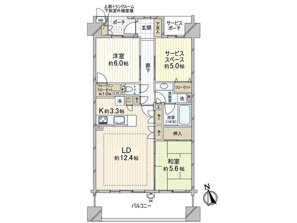 ローレルコート川口 間取図(平面図) ローレルコート川口 間取図(平面図)