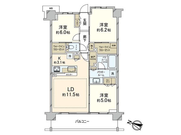 シティハウス南浦和 間取図(平面図)