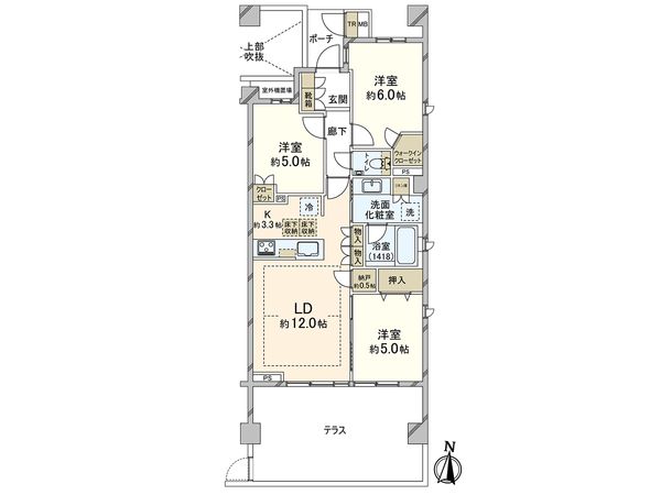 プラウド別所沼公園ディアージュ 間取図(平面図) プラウド別所沼公園ディアージュ 間取図(平面図)
