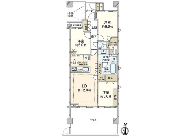プラウド別所沼公園ディアージュ 間取図(平面図)