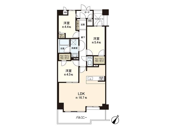 コスモ浦和領家 間取図(平面図) コスモ浦和領家 間取図(平面図)