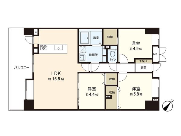イトーピア与野ステーションコート 間取図(平面図) イトーピア与野ステーションコート 間取図(平面図)