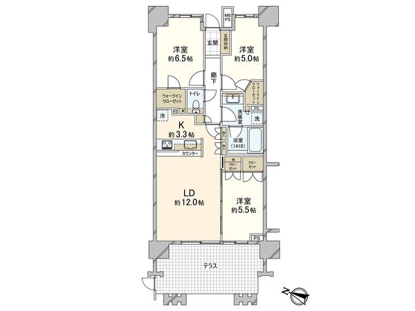 ライオンズ北浦和マークレジデンス 間取図(平面図)