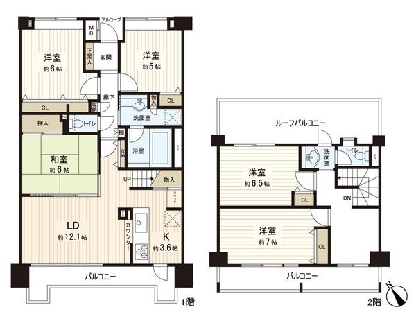 コスモ・ザ・パークス浦和 間取図(平面図)