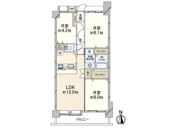 キャニオングランデ南与野 間取図(平面図) キャニオングランデ南与野 間取図(平面図)