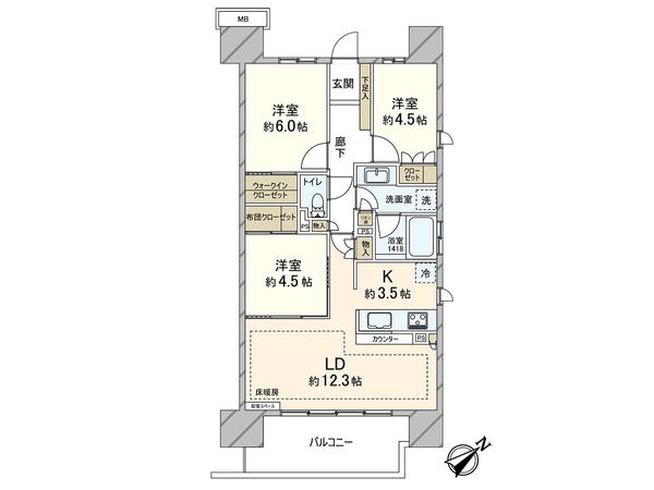 オーベル浦和仲町 間取図(平面図)