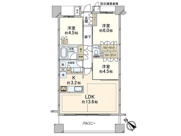 レ・ジェイド浦和 間取図(平面図)