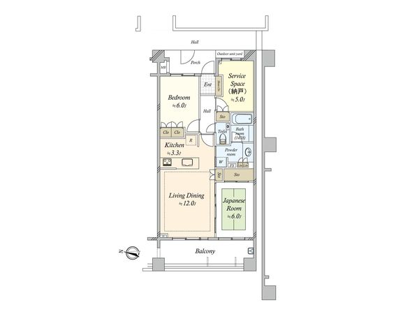 アールブラン大井町ミュゼ 間取図(平面図)