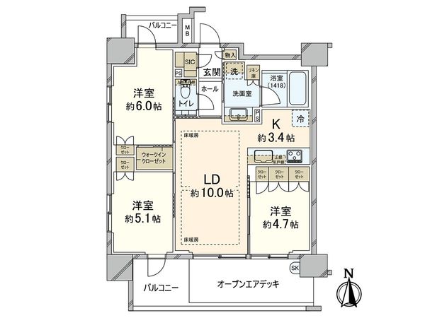 ヴェレーナグラン浦和仲町 間取図(平面図)