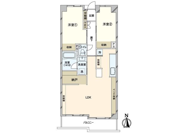 コスモ浦和常盤 間取図(平面図)