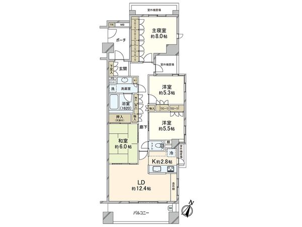 パークホームズさいたま常盤 間取図(平面図)
