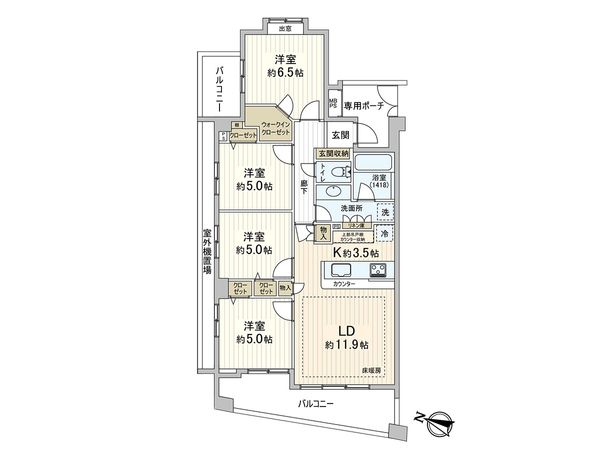 ライオンズスクエア浦和常盤レガリエ 間取図(平面図) ライオンズスクエア浦和常盤レガリエ 間取図(平面図)
