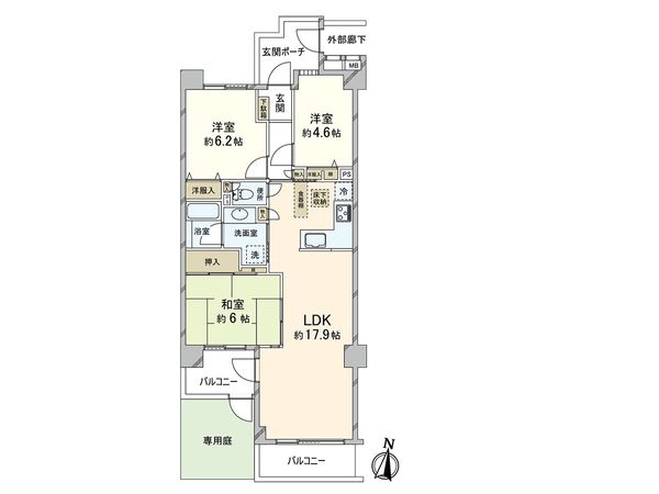 コスモ浦和常盤 間取図(平面図) コスモ浦和常盤 間取図(平面図)