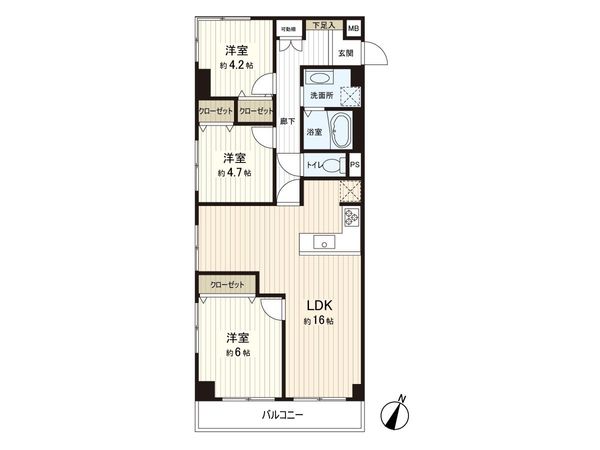 エンゼルハイム浦和花月 間取図(平面図)