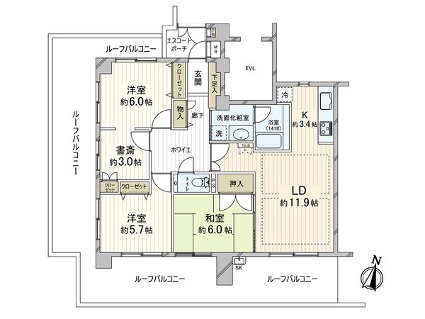 ヴェルビュ南浦和弐番館 間取図(平面図) 間取図(平面図)