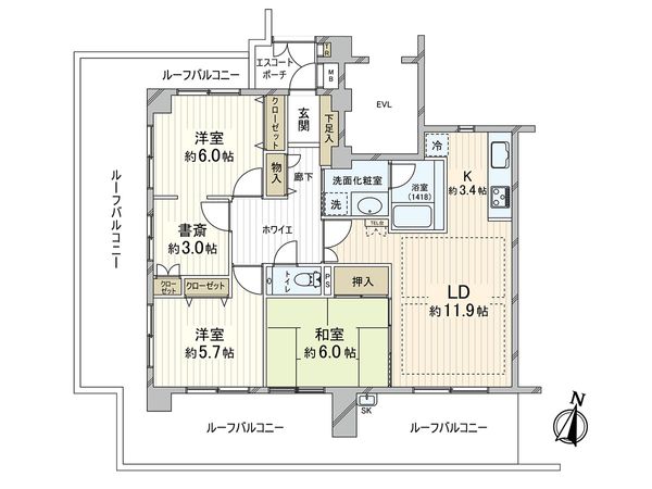 ヴェルビュ南浦和弐番館 間取図(平面図) ヴェルビュ南浦和弐番館 間取図(平面図)