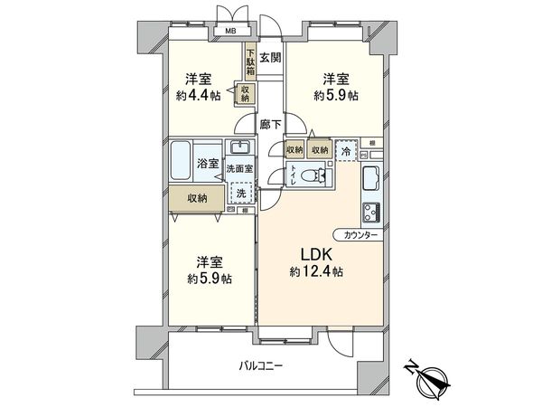 イトーピア与野ステーションコート 間取図(平面図) イトーピア与野ステーションコート 間取図(平面図)