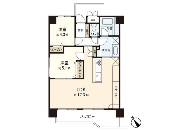 コープ野村南浦和61 間取図(平面図) コープ野村南浦和61 間取図(平面図)