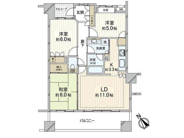 藤和シティホームズ北浦和 間取図(平面図) 藤和シティホームズ北浦和 間取図(平面図)